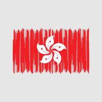 Hong Kong Flag Brush Strokes. National Flag vector