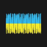 Ukraine Flag Brush Strokes. National Flag vector