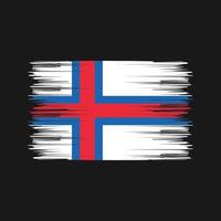 Faroe Islands Flag Brush. National Flag vector