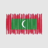 Maldives Flag Brush Strokes. National Flag vector