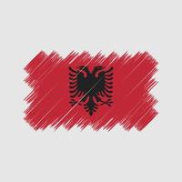 pincel de bandera de albania. bandera nacional vector