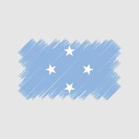 cepillo de bandera de micronesia. bandera nacional vector