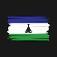 vector de pincel de bandera de lesotho. bandera nacional