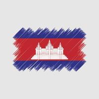 cepillo de bandera de camboya. bandera nacional vector