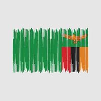 trazos de pincel de bandera de zambia. bandera nacional vector