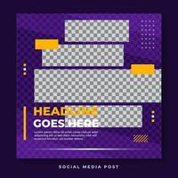 Fashion sale square banner social media template vector