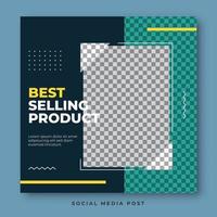 Best selling product fashion square banner social media template vector