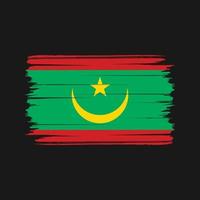 Mauritania Flag Brush Vector. National Flag vector