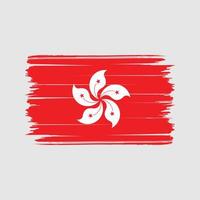 vector de pincel de bandera de hong kong. bandera nacional