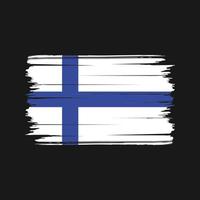 vector de pincel de bandera de finlandia. bandera nacional