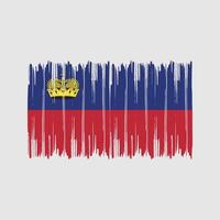 trazos de pincel de bandera de liechtenstein. bandera nacional vector