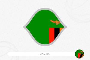 Zambia flag for basketball competition on gray basketball background. vector