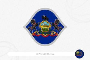 Pennsylvania flag for basketball competition on gray basketball background. vector