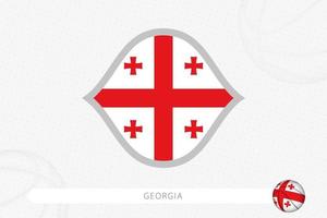 Georgia flag for basketball competition on gray basketball background. vector