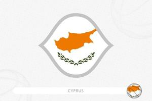 Cyprus flag for basketball competition on gray basketball background. vector