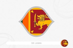 Sri Lanka flag for basketball competition on gray basketball background. vector