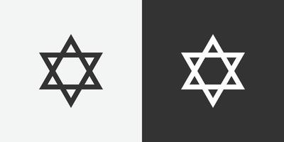 Star of David, the national symbol of the State of Israel icon. vector