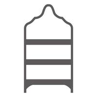 MobileCake stand in flat icon style. Empty tray for fruit and desserts. Vector silhouette