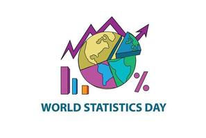 vector de cartel del día mundial de la estadística