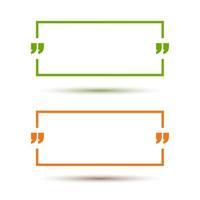 Quotation Mark Speech Bubble. vector