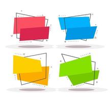 Abstract geometric banners. Set of trendy shapes for commercial design. vector