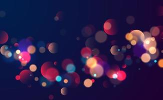 fondo de luces de colores bokeh. formas de círculos borrosos. vector