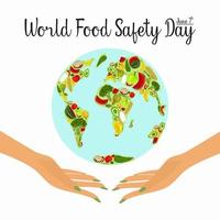 World food safety day on June 7 banner, poster or card vector clipart