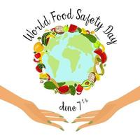 World food safety day on June 7 banner, poster or card vector clipart