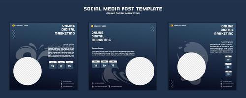 Social media post template modern design, for digital marketing online or poster marketing template vector