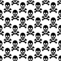 Black skeletons in various poses pattern. Halloween design. Perfect for fall, holidays, fabric, textile. Seamless repeat swatch. vector
