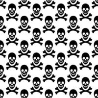 Black skeletons in various poses pattern. Halloween design. Perfect for fall, holidays, fabric, textile. Seamless repeat swatch. vector