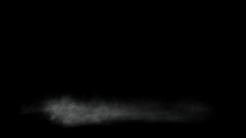 Low density smoke puff spreading concentrically outwards. Gunshot smoke. Shockwave smoke. Separated on pure black background, contains alpha channel.
