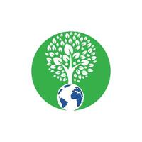 plantilla de diseño de logotipo de vector de árbol humano global.