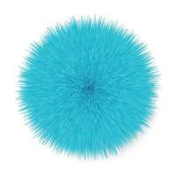 Fluffy  Hair Ball . Vector