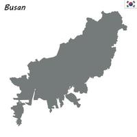 mapa de alta calidad ciudad metropolitana de corea del sur vector
