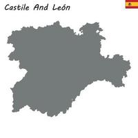 High Quality map autonomous community of Spain. vector