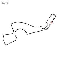 ilustración de vector de autódromo de sochi