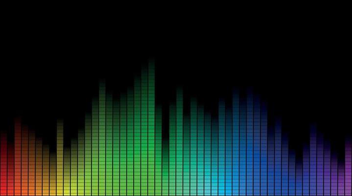 multicolor sound wave from equalizer background