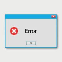 advertencia del sistema operativo de ventana. vector