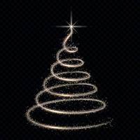 stylized Christmas tree isolated . Vector illustration