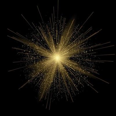 firework lines with particle star dust