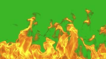 brand explosie overgang naar de camera groen scherm. realistisch brand explosie overgang met alpha kanaal.