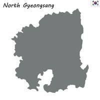 High Quality map province of South Korea vector