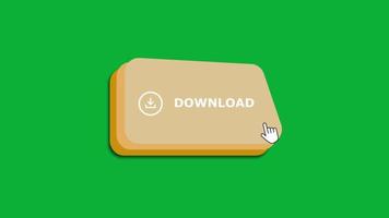 Download now button with icon and animated cursor free download video