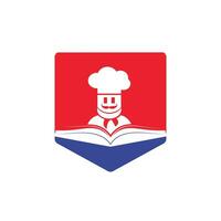 Chef study vector logo design template. Food cooking education logo illustration icon design.