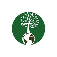 plantilla de diseño de logotipo de vector de iglesia global. globo con icono de vector de árbol cruzado.