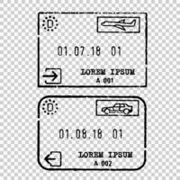 sello de visa de turista de alemania vector