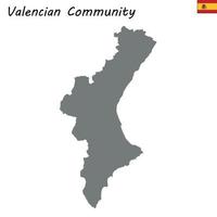 High Quality map autonomous community of Spain. vector