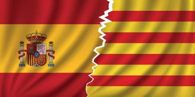 Catalonia vs Spain - independence vector