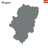 High Quality map autonomous community of Spain. vector